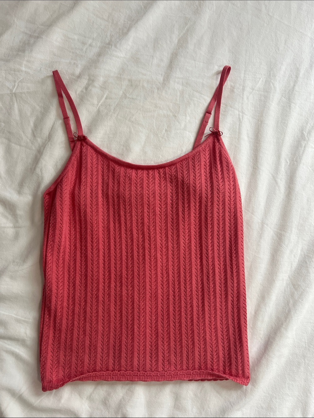 Wilfred Coral Pink Knit Camisole with Adjustable Straps